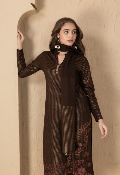 BROWN KNITTED FABRIC